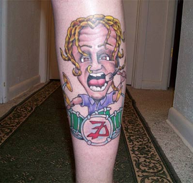 Cool Snare Drum Tattoo. This is just bad to the bone.